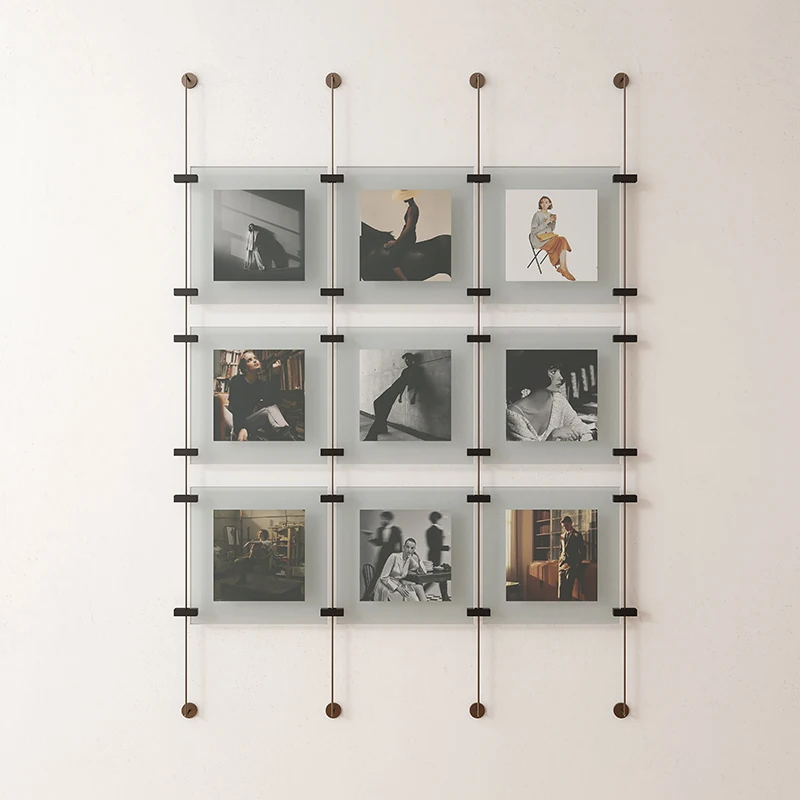 لوحة معلقة على شكل عمود معدني من الأكريليك على الطراز الحديث لغرفة المعيشة، صورة كرتونية، جدار الممر، جهاز عرض، فن بلا حدود