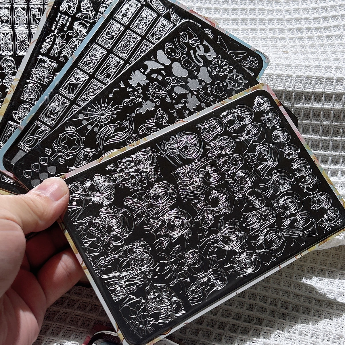 لوحة ختم فن الأظافر، لوحة فولاذية لختم، قالب تزيين الأظافر بدون طلاء صديق للمبتدئين، سلسلة داكنة قديمة، شبح رعب، لوليتا رعب الدم الداكنة، أنماط فنية لختم الأظافر، زيت ختم الأظافر، تكنولوجيا متخصصة لتغيير الحياة #4