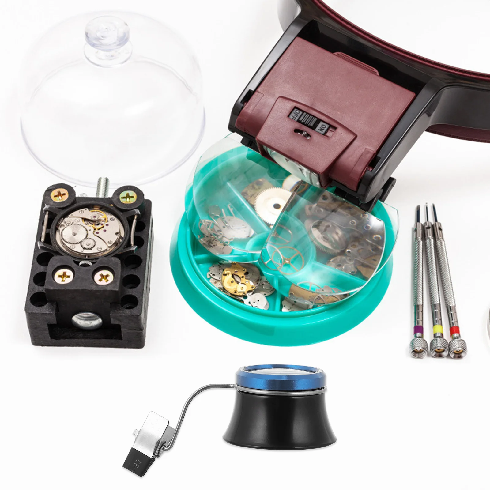 

Jewelers Magnifier with Clip on Glasses Loupe for Fine Arts Crafts Operation Comfortable to Wear Easy to Carry