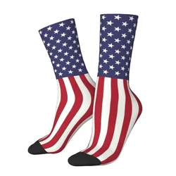 Y2K novelty mens America USA flag dress unisex comfortable warm 3D print American Eagles crew socks