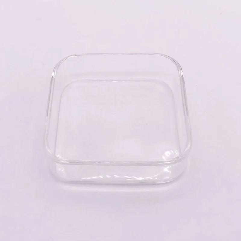 Transparent Square 6cm Aquarium Fish Tank Shrimp Food Feeding Glass Feeder Floating Bottom Feeder Fish Shrimp Food Bowl