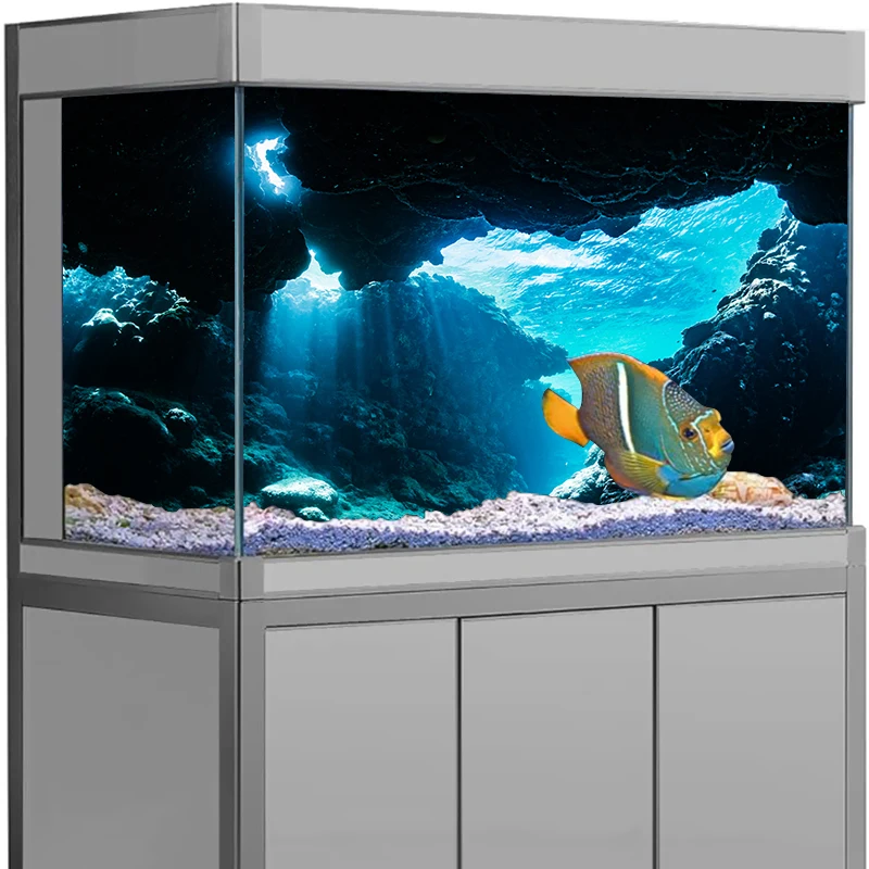 Fish Tank Decor Aquarium Background Sticker,Cloud HD Printing Wallpaper Fish Tank Backdrop Decorations PVC  aquarium accesories