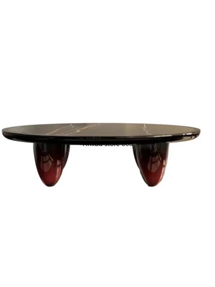 Nordic coffee table environmentally friendly paint solid wood Rochburg natural marble