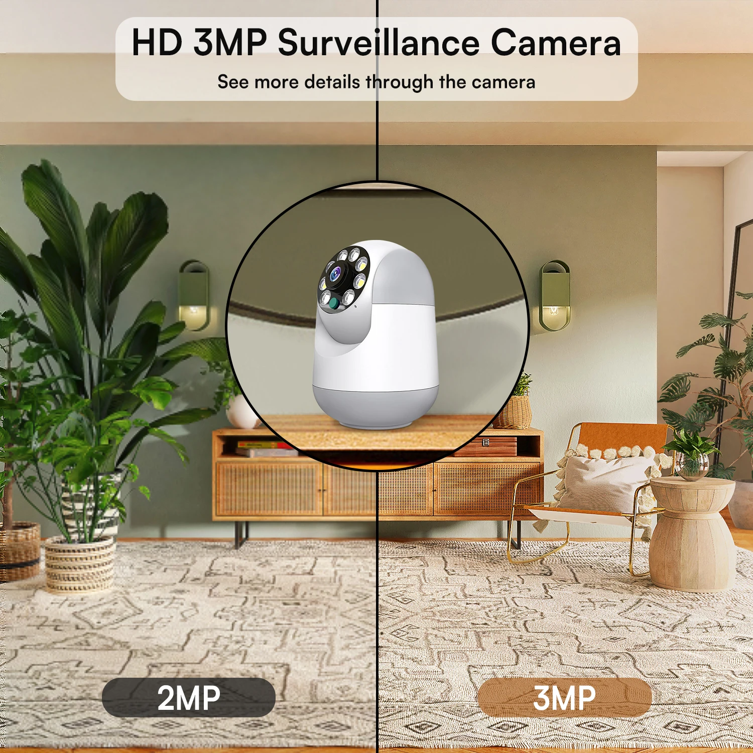 Telecamera WiFi da 4 MP Telecamera di sorveglianza IP wireless per interni Smart Home Rileva AI Tracciamento automatico Baby monitor di sicurezza PTZ da 2,4 GHz