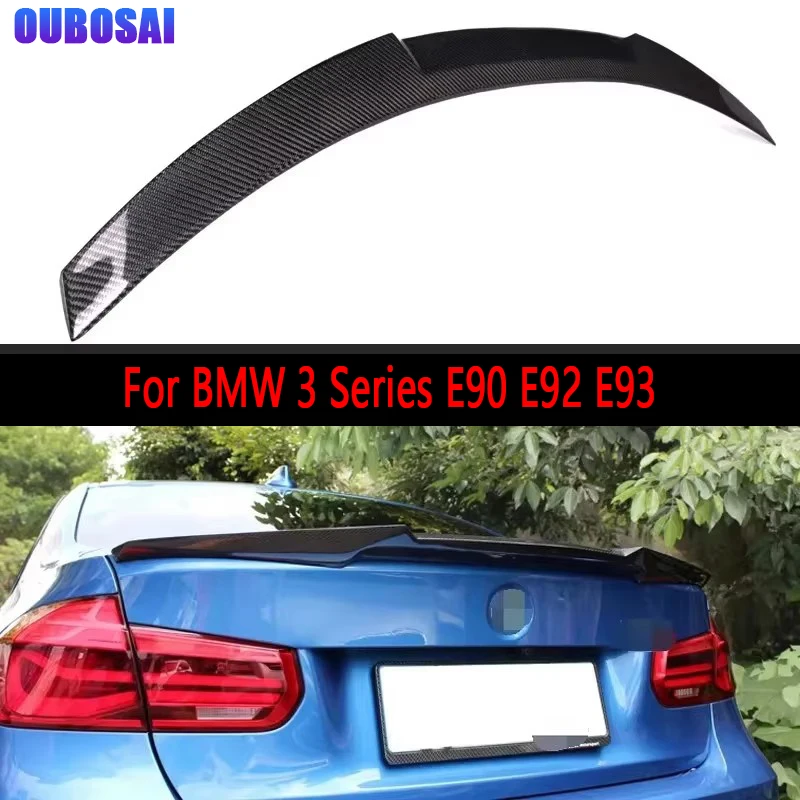 

Для BMW 3 серии E90 E92 E93 спойлер из углеродного волокна, шунт, задние хвостовые плавники, крыло автомобиля, модернизация заднего крыла