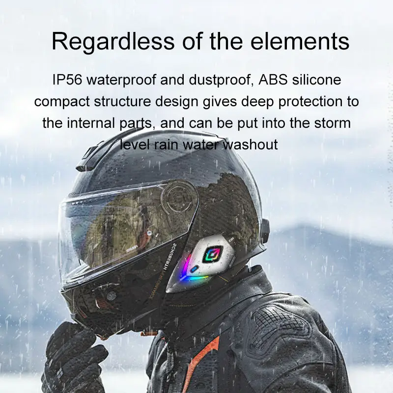 Picture 7: New Product Motorcycle Rider Helmet Headset On-ear Wireless Headphones RGB Fantasy Lighting Effect Bluetooth Function Noice