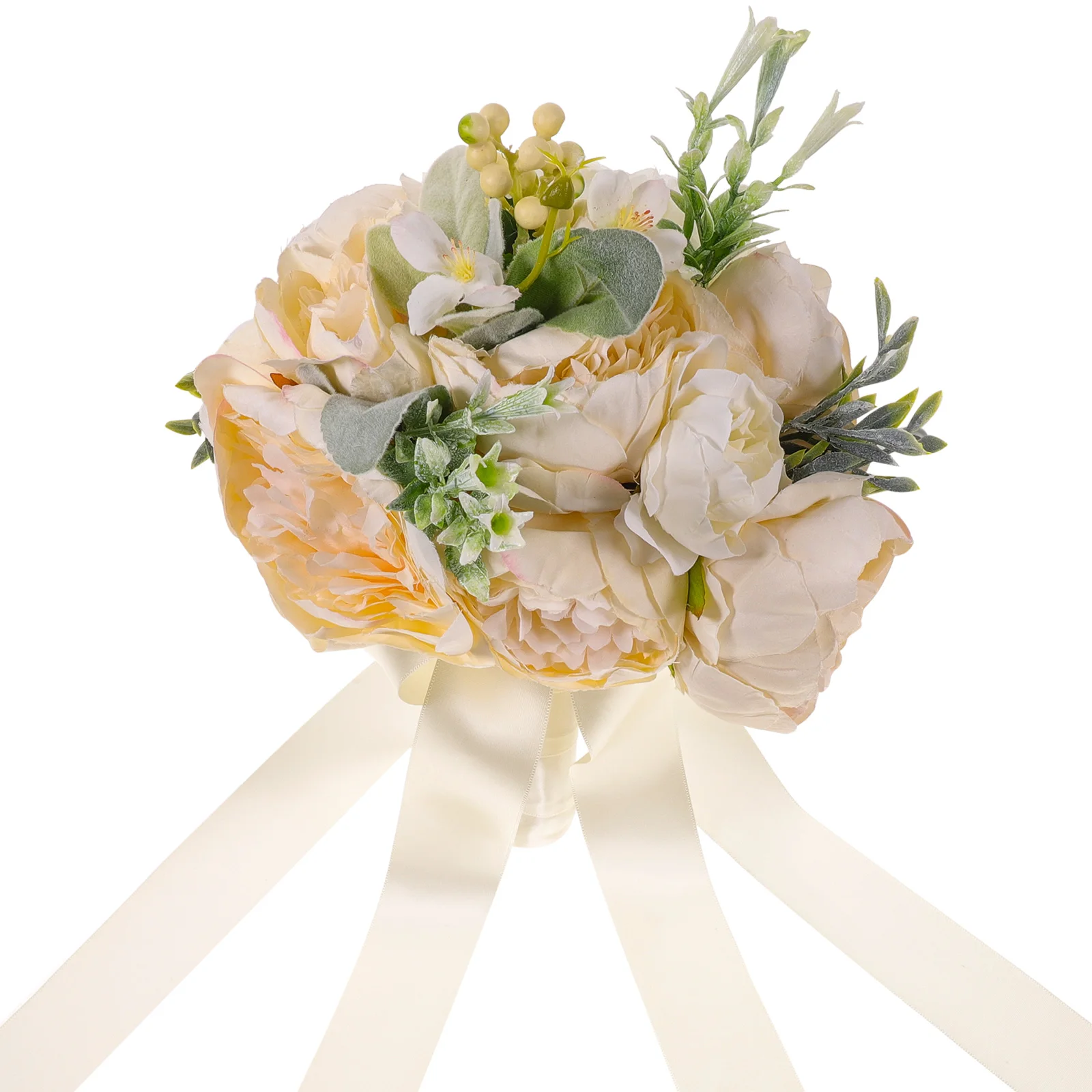 

Bridal Artificial Silk Bridesmaid Holding Flower Romantic Decoration Fake Bridal Bouquet Table Centerpiece Wedding Flower