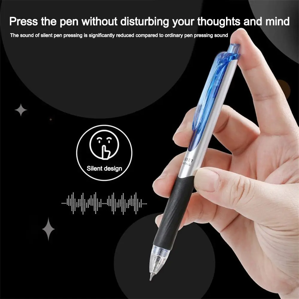 12PCS/Box Writing Tool 0.5mm Neutral Pen Quick-drying CS Pen Tip Ballpoint Pen Press Type Signing Pen Office