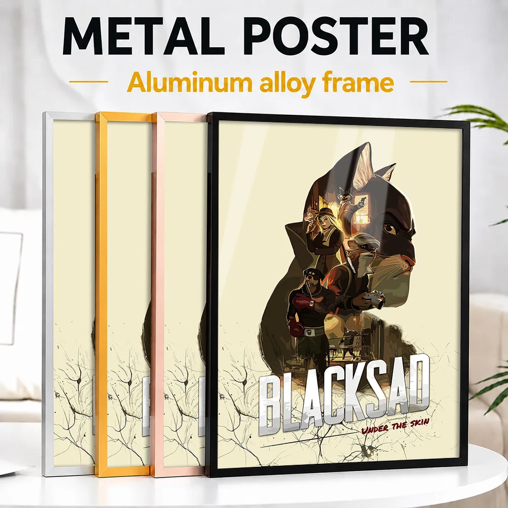 Blacksad Under The Skin Game Framed Aluminum Metal Poster Customized Hero Tribute Wall Art Created For Players To Style Studio