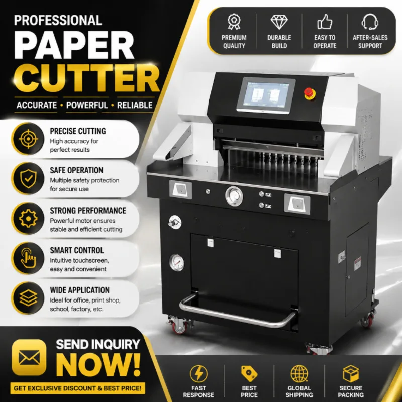Hydraulic Heavy Duty Computerized PLC Controlled A3/A4 Paper Cutting Machine with Guillotine Trimmer
