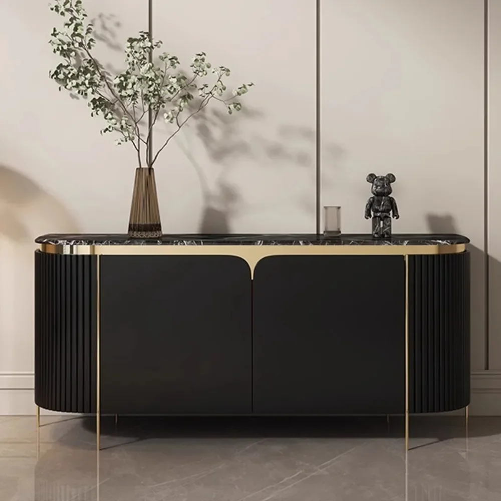 Hong Kong-style luxury sideboard luxury shoe cabinet luxury porch stainless steel porch cabinet modern minimalist sideboard