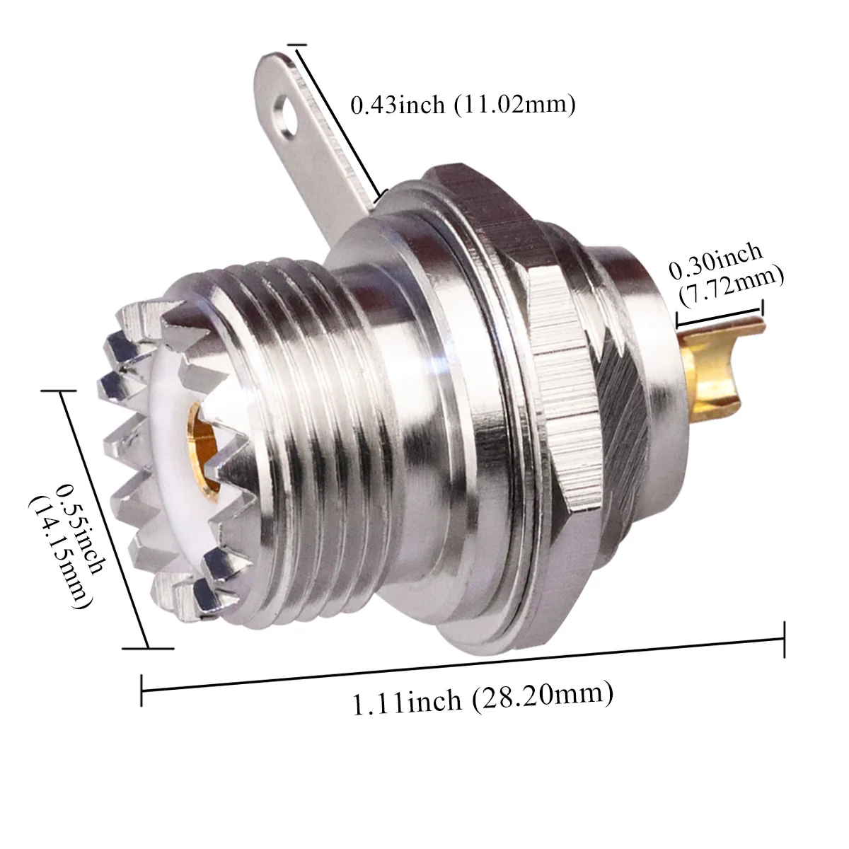 TUOLNK N-Stecker 4-Loch Panel-Montage – RF-Koaxialadapter, 2 Stück