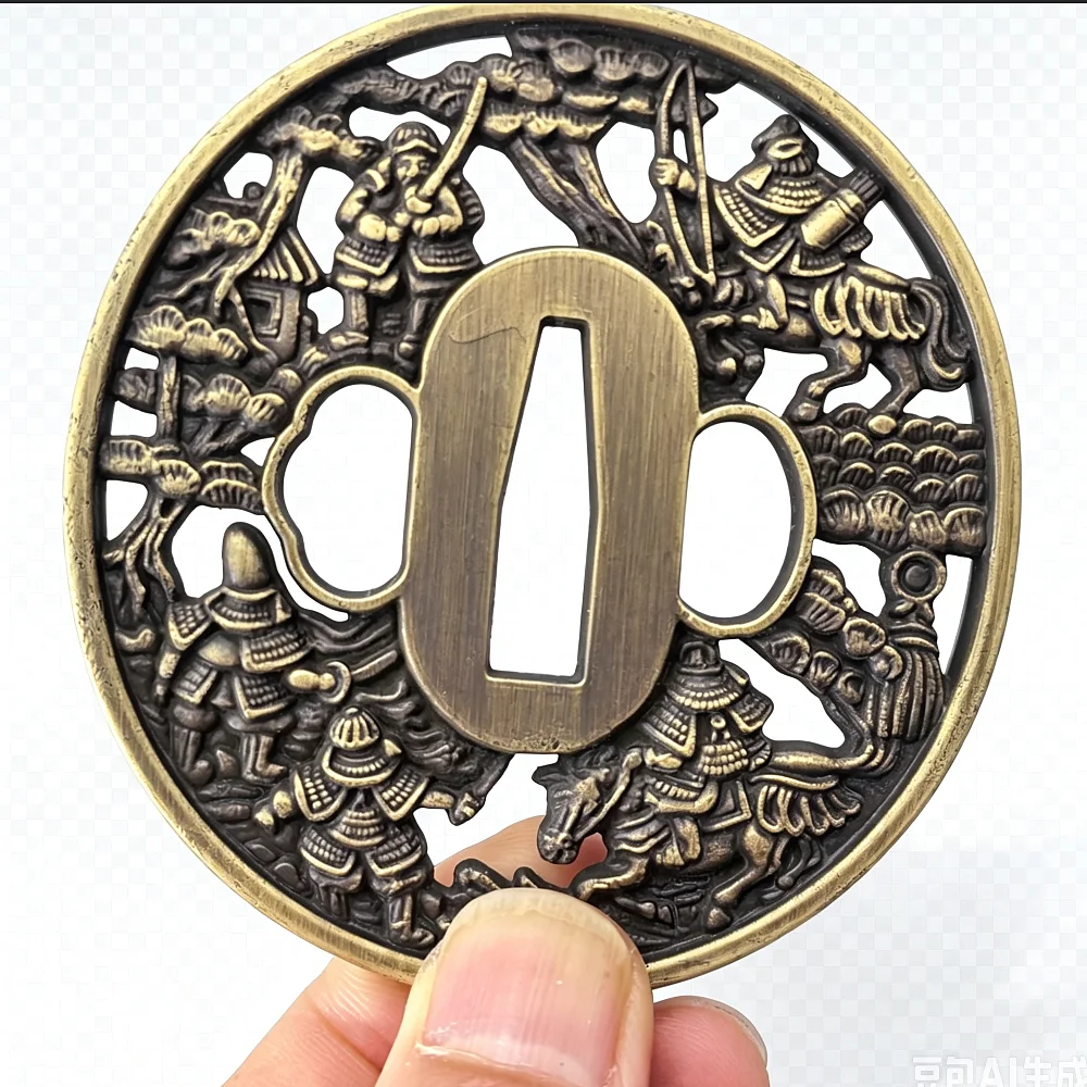 Alloy Samurai Tsuba For Japanese Sword Samurai Katana Wakizashi Katana Knife Beautiful Fittings
