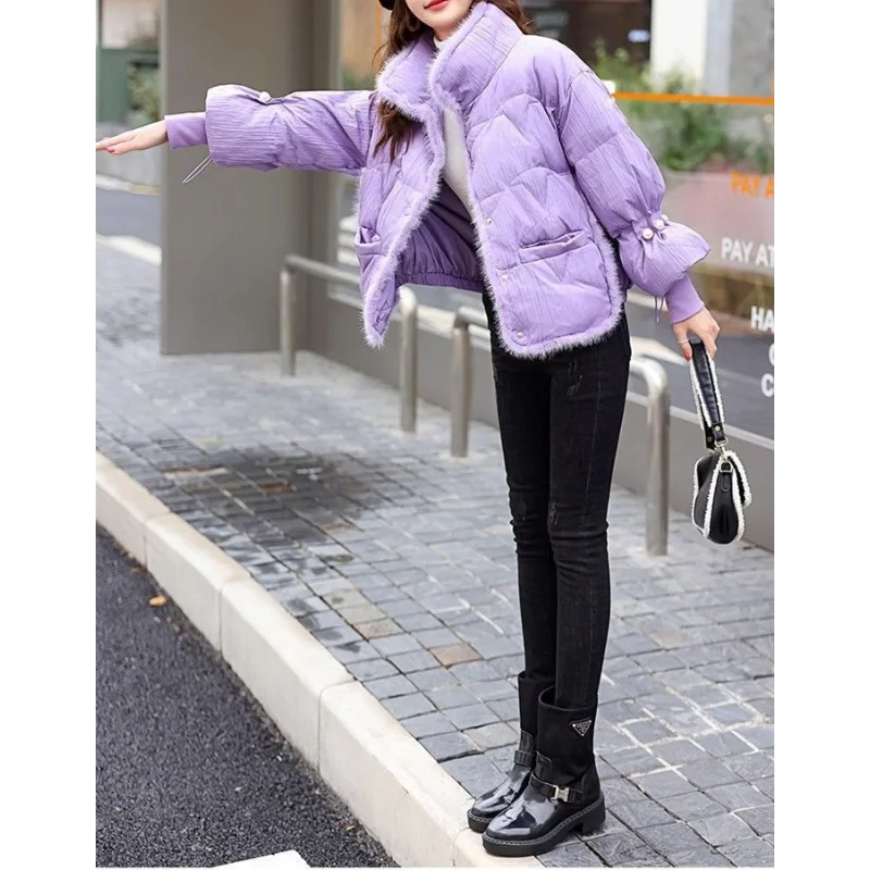 Women Jacket Light Luxury Short Lightweight Down Jacket 2024 Winter Coat Female Vacation Party Korean Style New Outerwears