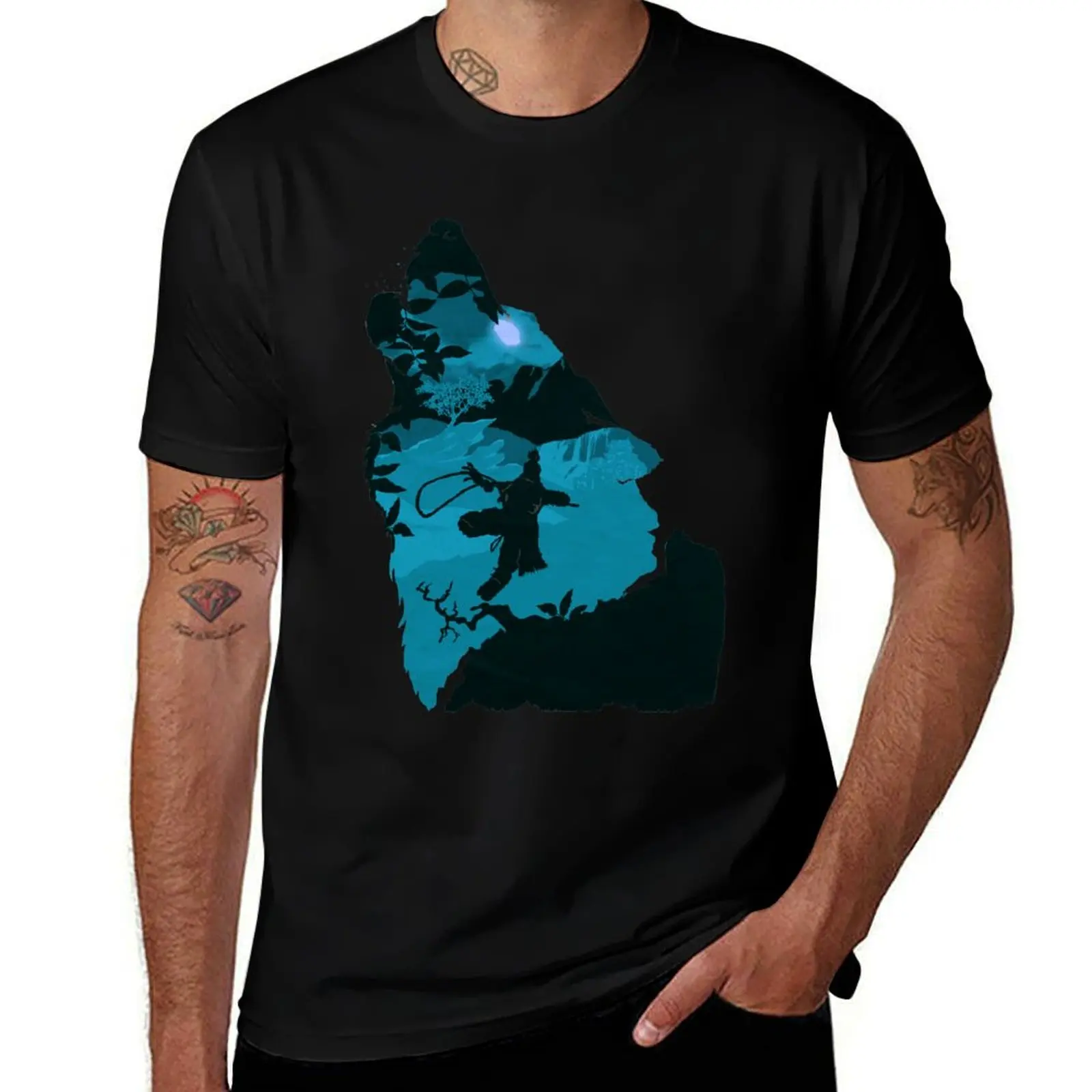 

Sekiro - One Armed Wolf (Blue) T-Shirt t shirts for man slim fit t shirts for man cotton man t shirt luxury T-Shirt