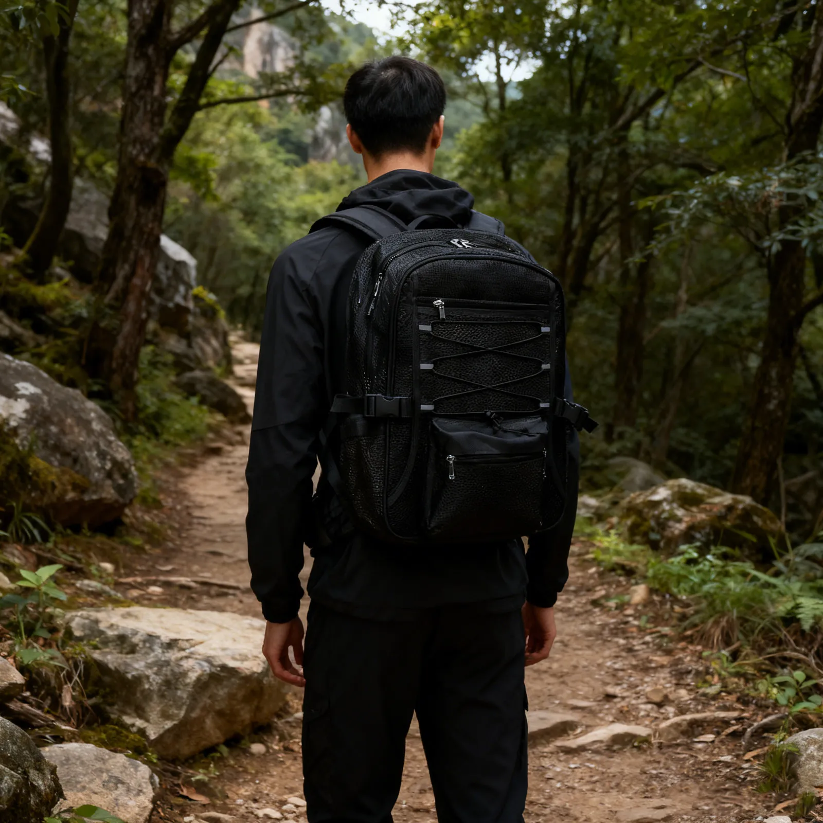 

Черный складной сетчатый рюкзак, легкий, дышащий, для путешествий, спортзала, пляжа, походов, спорта, быстросохнущий, портативный, взрослый размер