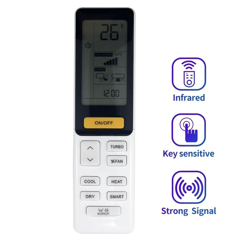 Y45A-For Haier 0010402886AR Replacement Remote Control A/C 0010402886AR For Air Conditioner