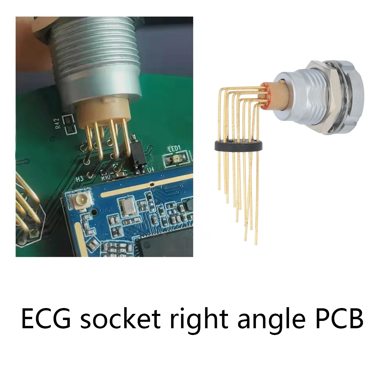 PCB Socket Print Straight Elbow 90° Degree Contacts ECG 00B 0B 1B 2B 2~32Pin Circular Self-Latching Connector Panel Socket