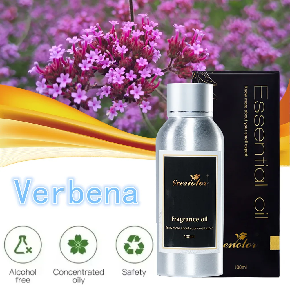 100% Pure Oil Verbena Rose Lavender Essential Oils 100ML Aromatherapy Diffuser Oil Undiluted Fragrance Oil For Home Hotel Store