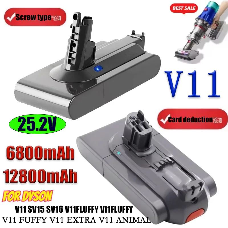 25.2V 9.8Ah Battery for Dyson SV14 SV15 Serie Vacuum Cleaner Fluffy V11 Absolute Extra V11 Absolute V11 Animal 970145-02 Battery