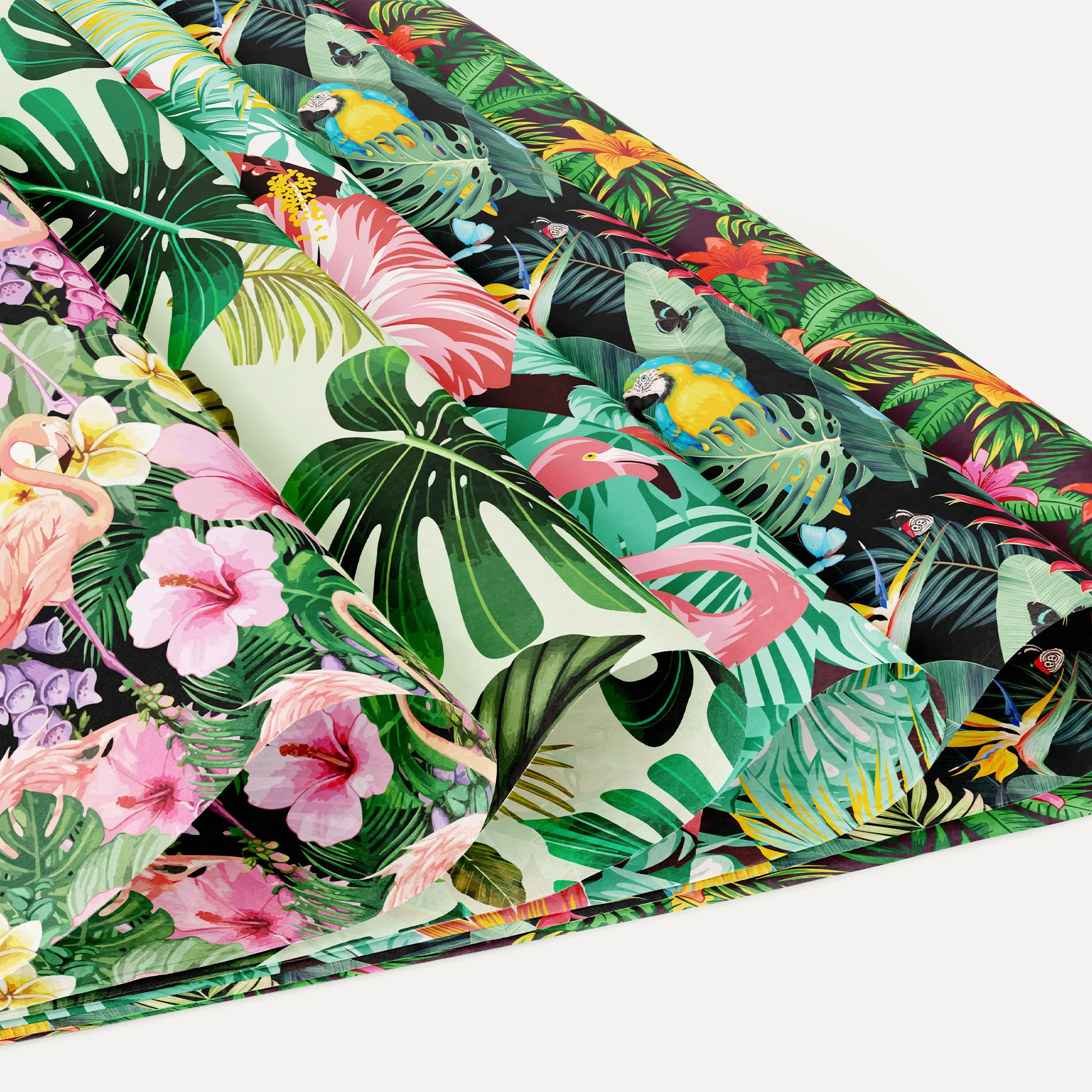 24pcs Hawaii Flamingo Floral Pattern Scrapbook Material DIY Craft Paper Art Background Origami Card Making Photo Album Decor