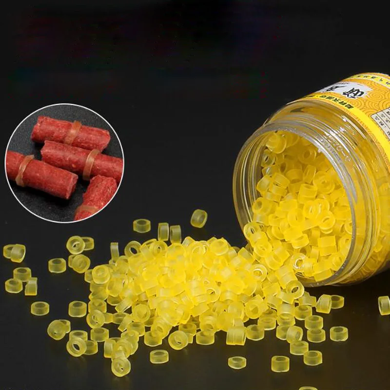 Angeln handgebunden hängende Pellet-Lederband Gummi-Köderbänder für BloodWorm-Köder Granulator-Köder elastisches Band 4 mm 5 mm 6 mm – Detail 3