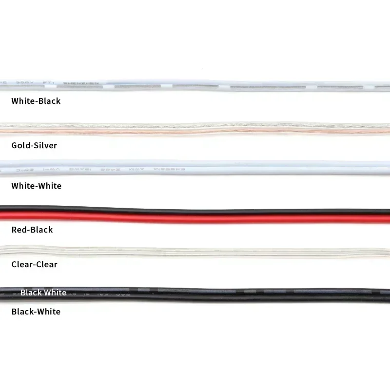 2 ~ 50 متر الأسلاك الكهربائية UL2468 30 28 26 24 22 20 18 16AWG المعلبة النحاس معزول PVC تمديد 2 دبابيس قطاع كابل سلك LED