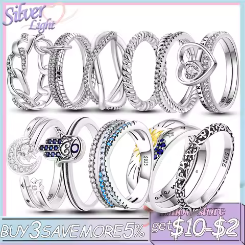 Original 925 Sterling Silver Woman Ring Eternal Love Luxury Heart Shape For Girlfriend Wedding Engagement Gift