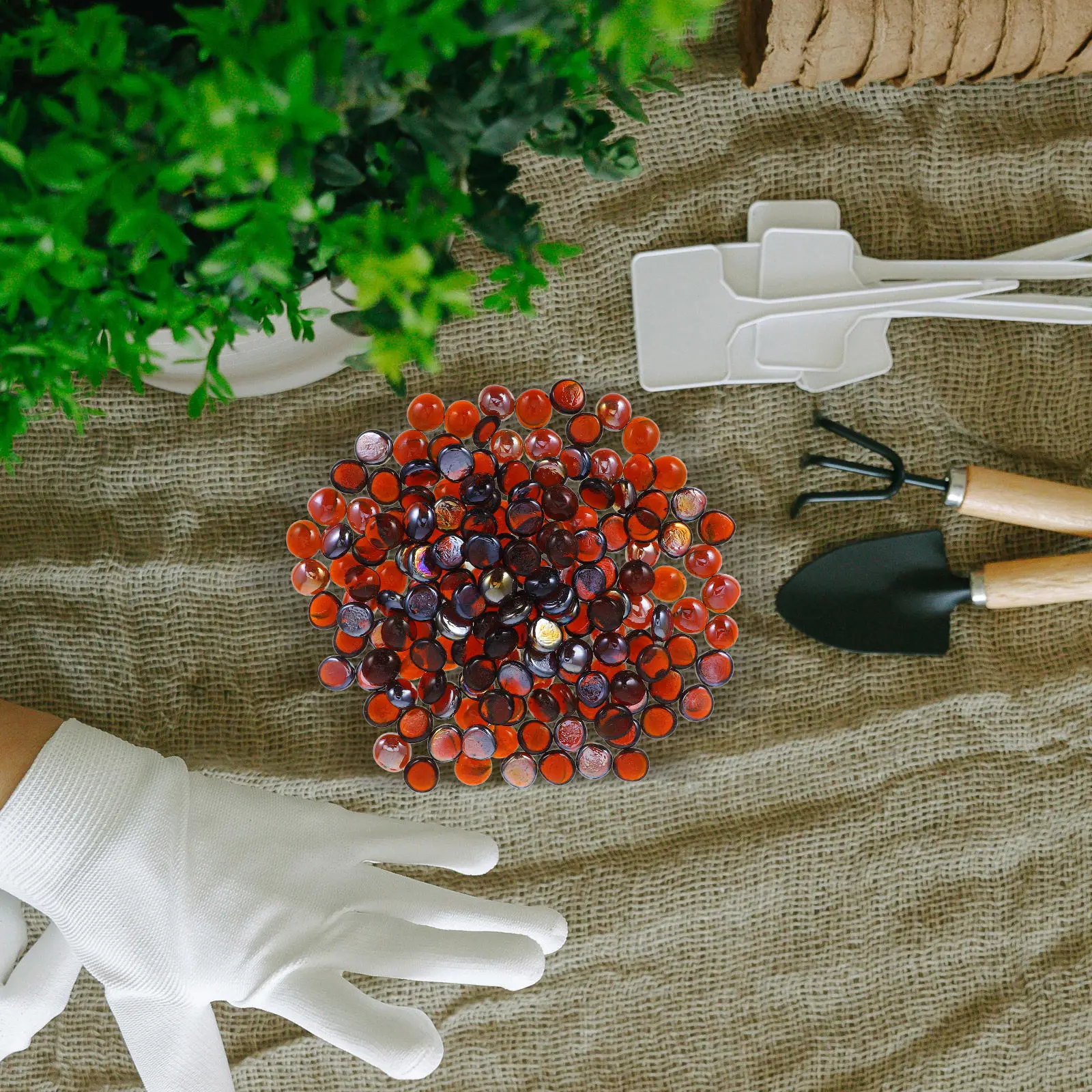 Dům a zahrada - Zahradní potřeby - Venkovní vytápění a chlazení - Dekorativní skleněné pelety do ohniště