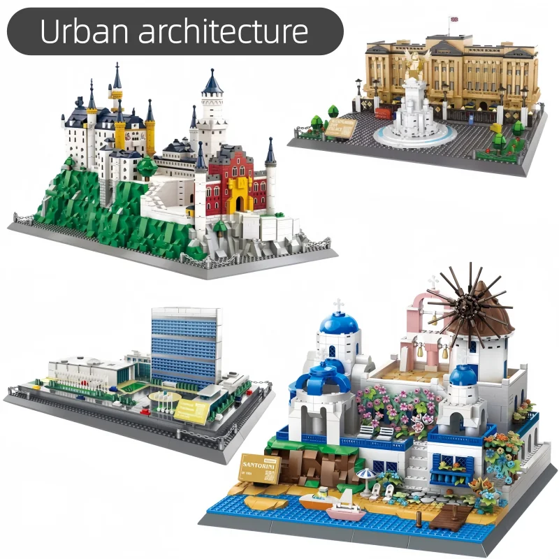 

MOC world famous architecture creative building blocks building castle villa assembled model bricks Christmas birthday gift