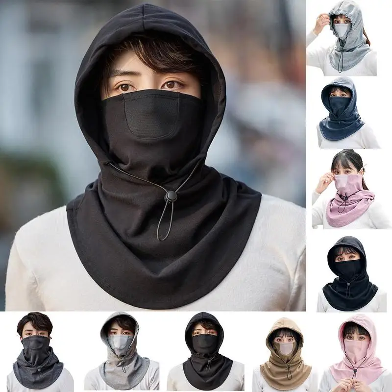 Capa facial para clima frio, cachecol de inverno para motocicleta, térmico ajustável, masculino, esqui, inverno, aquecedor de pescoço para