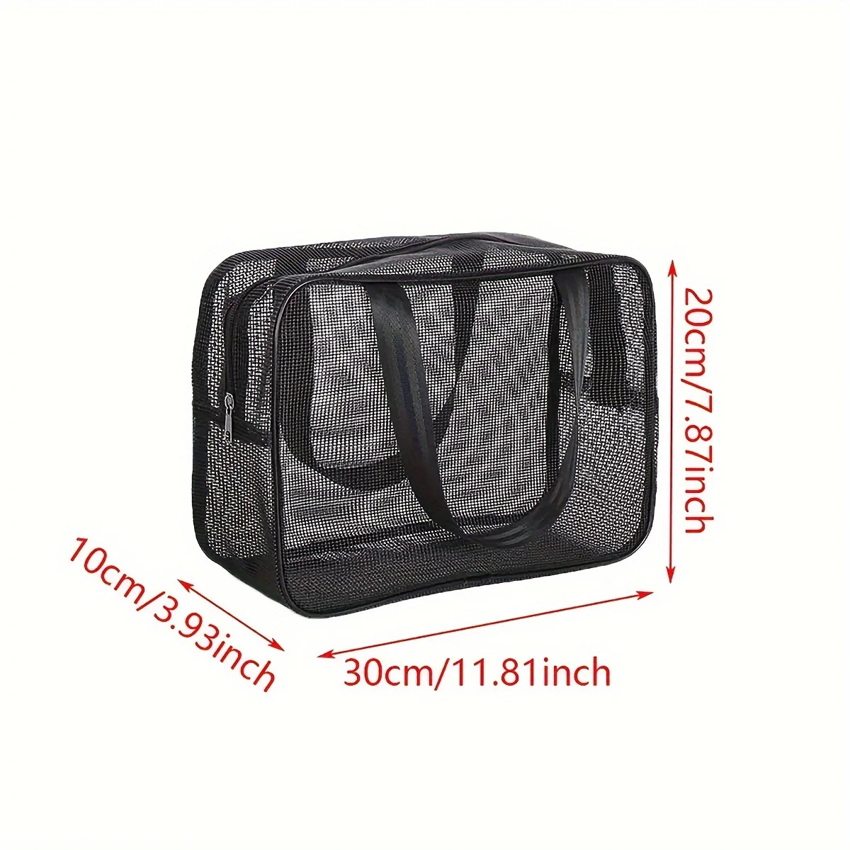 Mesh-Dusch-Caddy-Einkaufstasche, Kosmetik-Aufbewahrungstasche, multifunktionale Duschtasche, großes Fassungsvermögen, tragbarer Kulturbeutel-Organizer – Detail 5