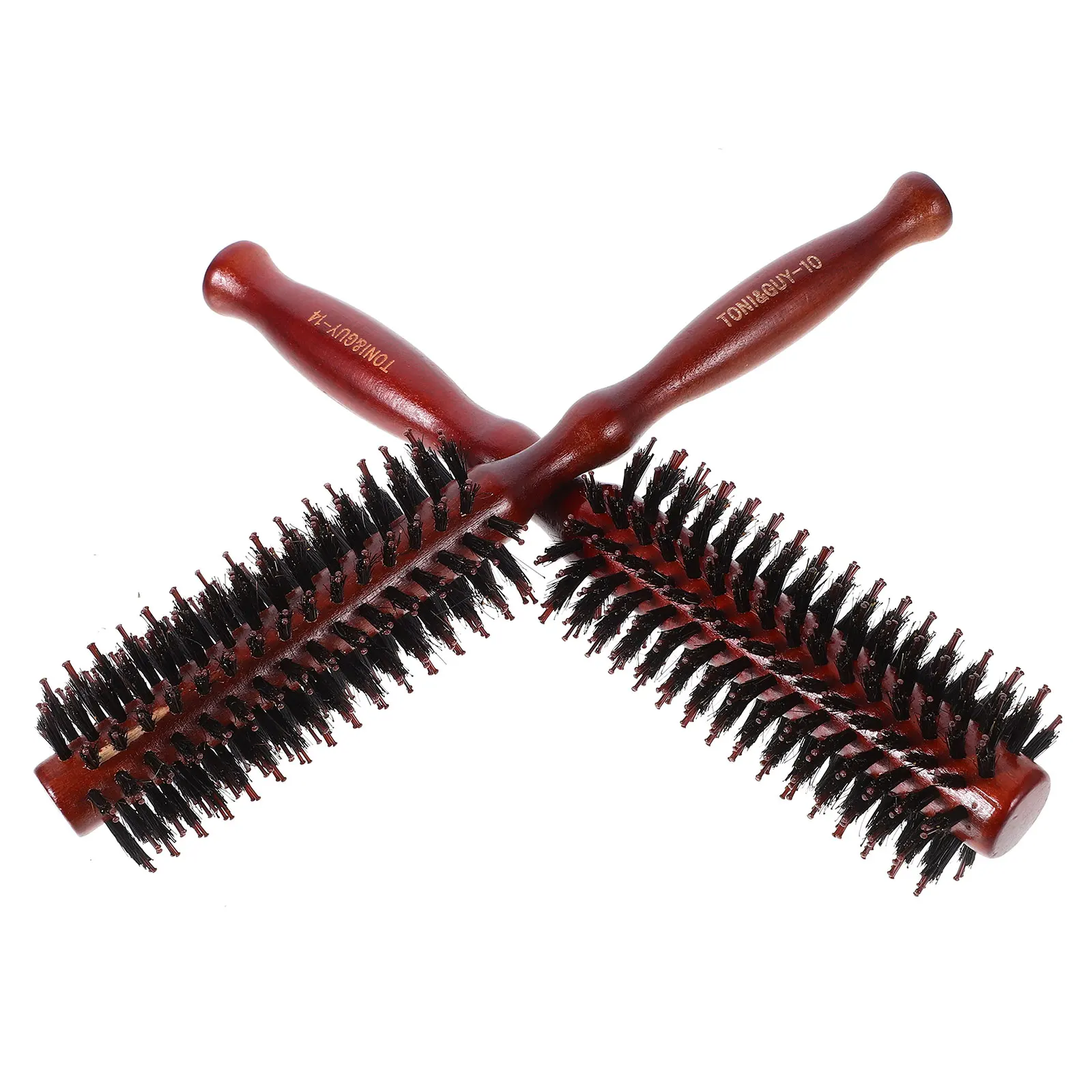 

2 шт., щетка для волос с натуральной щетиной, круглые расчески, эргономичная деревянная ручка, антистатическая термостойкая для женщин, вьющиеся прямые волосы