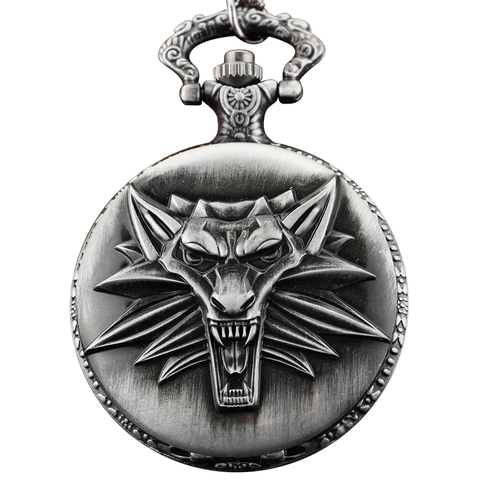 Terrifying Monster Werewolf Emblem Quartz Pocket Watch Fashion Men's and Women's Necklace Pendant Student Gift