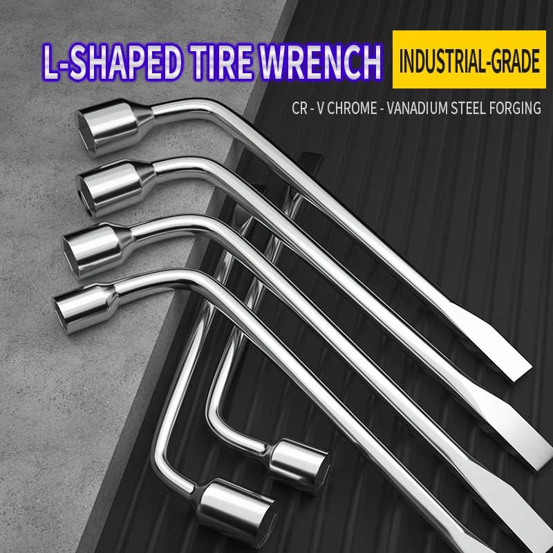 

17/19/21/22/23/24mm L Type Car Truck Tire Wheel Lug Nut Wrench Hex Key Socket Spanner Tool Car Tyre Removal Tool Socket Spanner