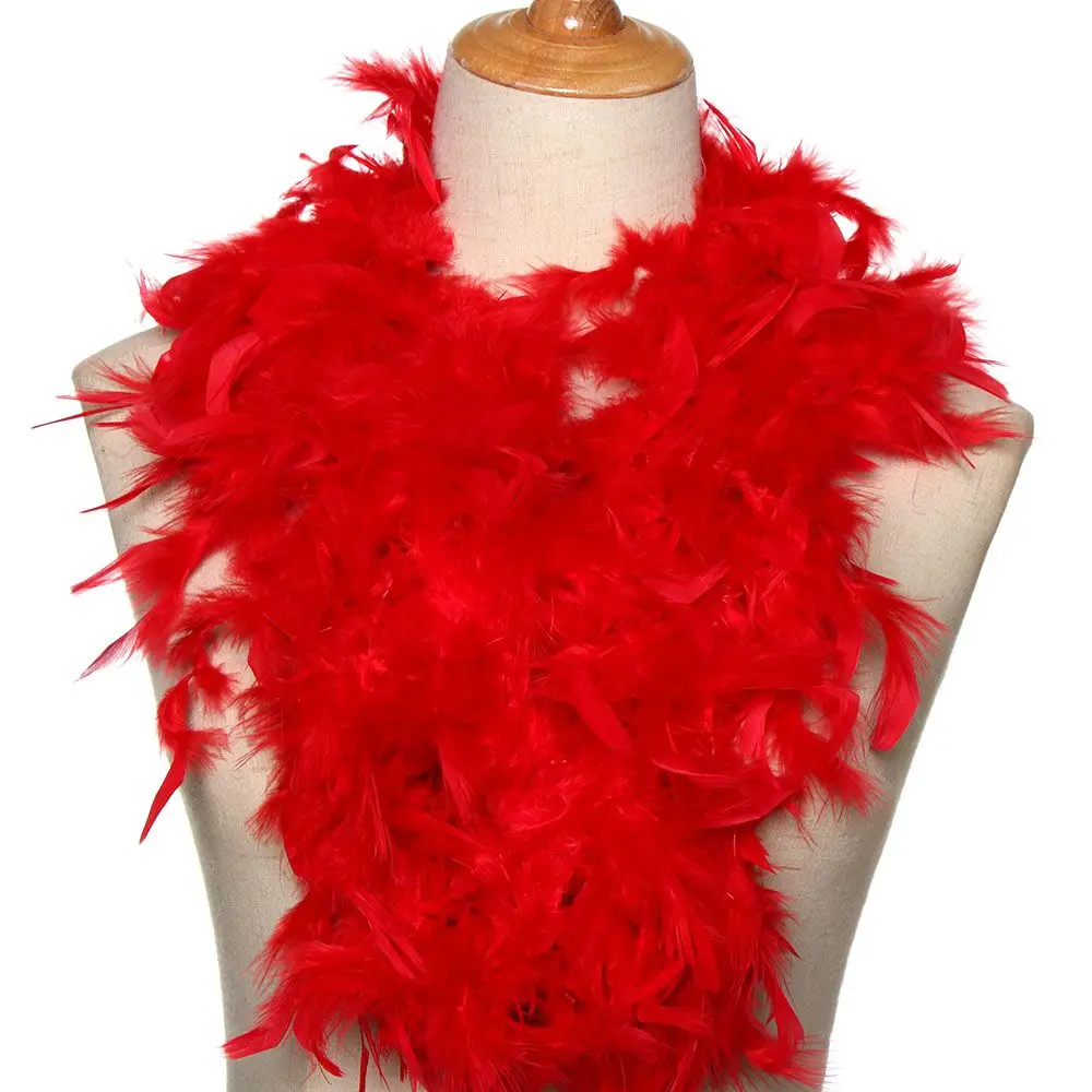 Tira de Boa de plumas de 2M, traje artesanal esponjoso, vestido de fantasía, decoración de fiesta de boda, ropa de costura y tela