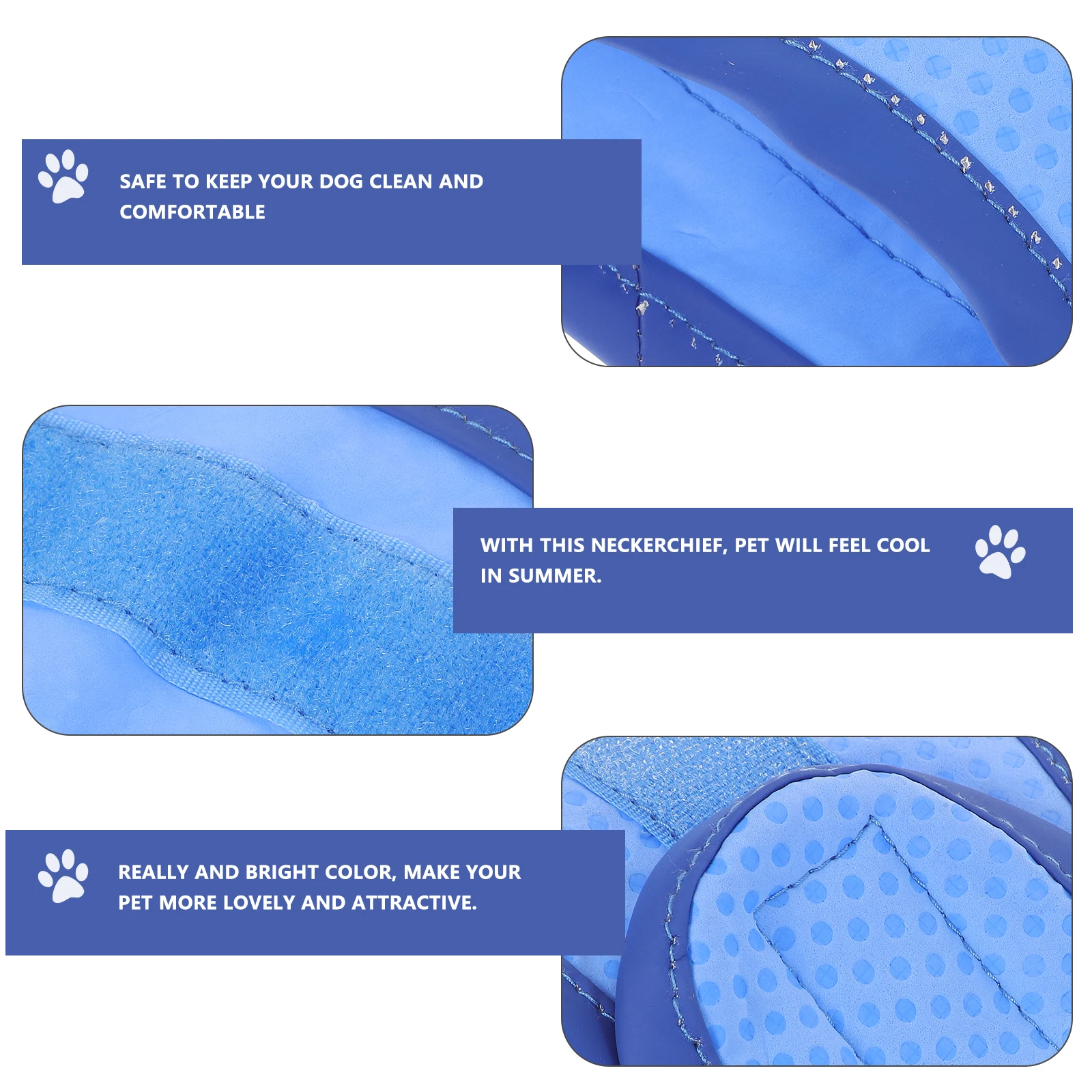 

Cooling Breathable Scarf Adjustable Premium Material Bright Color Pet Collar Decor Summer Dog Collar Pet Summer Neckerchief Dog