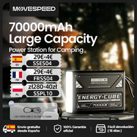 MOVESPEED LED Camping Lantern 70000mAh Large Capacity Battery w/ Rechargeable Lamp LED Emergency Light for Outdoor Power Outage