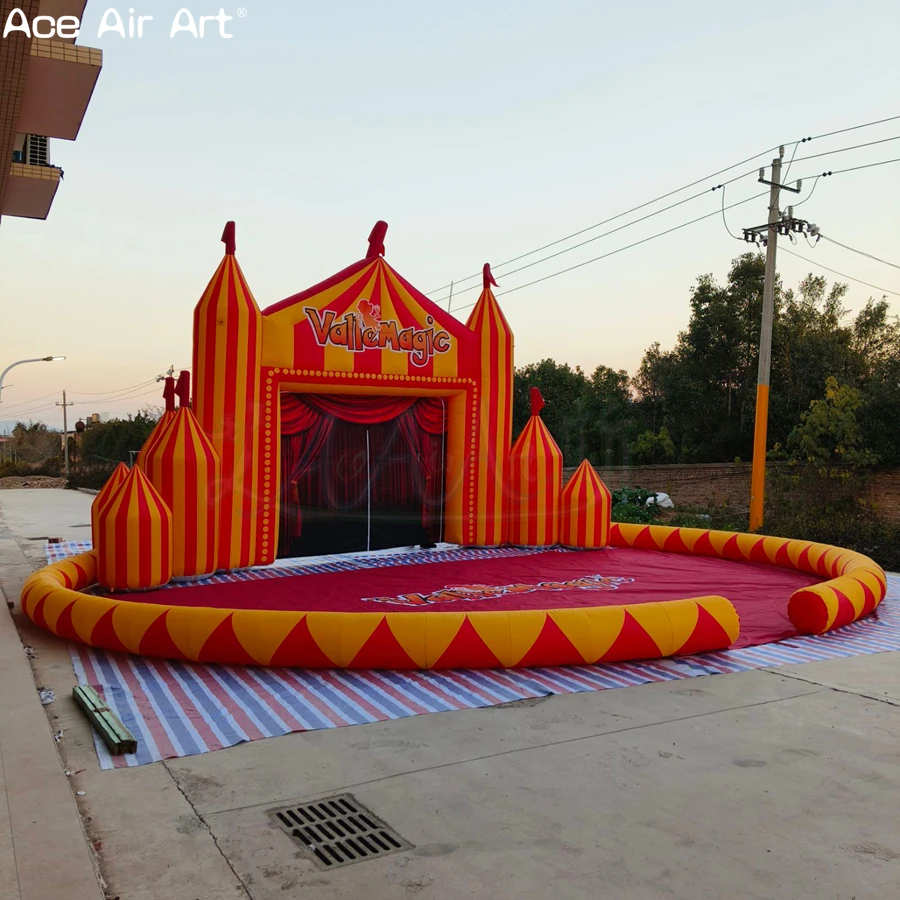 Circus Style Inflatable Stage Tent - Outdoor Event Backdrop, Carnival Party Booth Inflatable Stage Structure