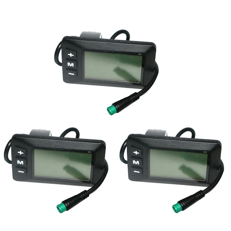 3X Electric Bike Ebike Accessories Controller G51 LCD Display 5Pin Electric Scooter Accelerator Waterproof Connector