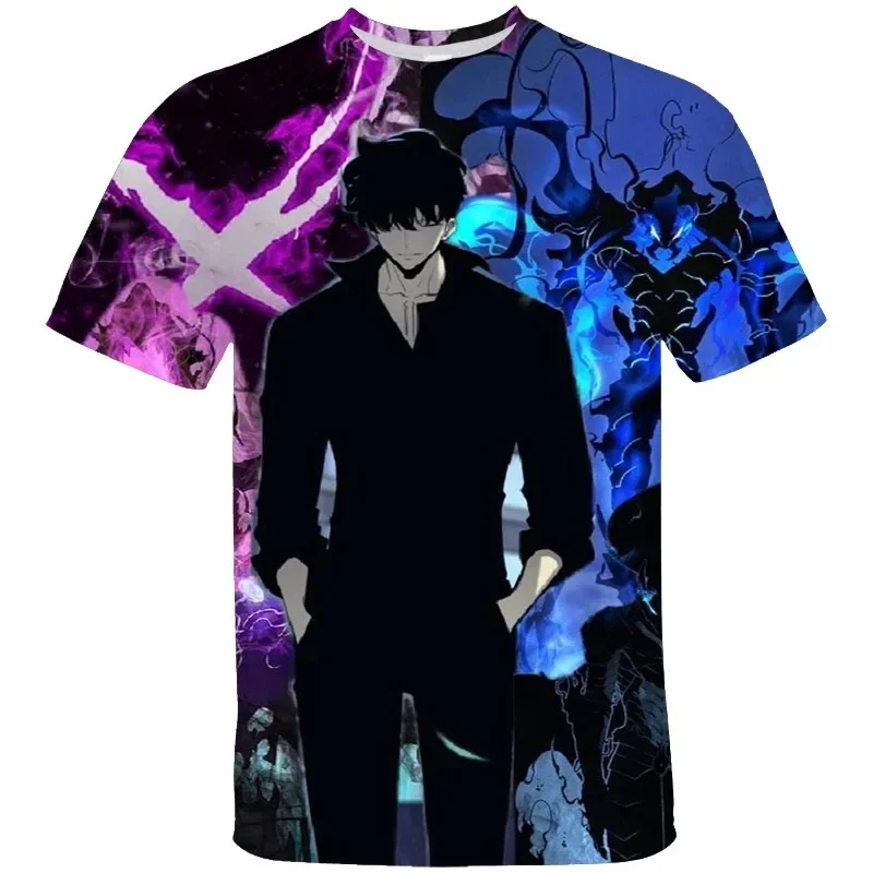 

Summer Women Men Fashion Casual Short Sleeve Tee Camiseta Streetwear Fashion Tee Basic Tops Solo Leveling T-shirts New Merch