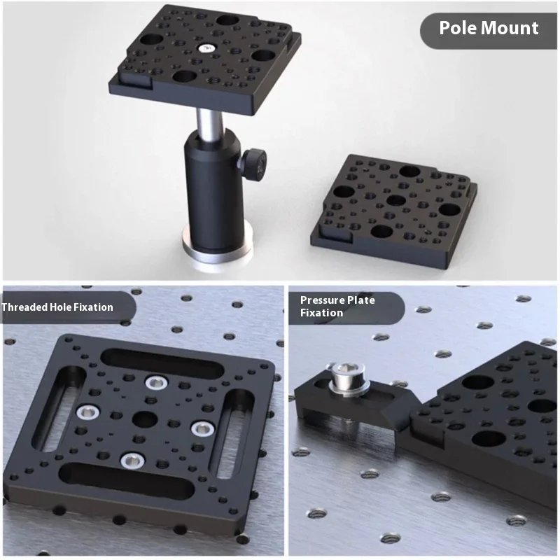 100x100x10 Optical Slide Table M3M4M6 Threaded Hole Adapter Plate ADA-S100 Displacement Slide Table Adapter Plate