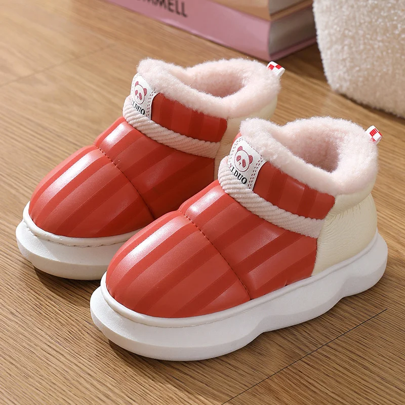 Children Snow Shoes 2023 New Thicken Cotton Shoes Kids Winter Plus Velvet Boots Fashion Casual Comfortable Cute Homewear Boots