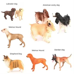 Realistic Solid Animal Dog Models - Collectible Figurines Dog Lovers American cocker Spaniel Collie Wilmar Spaniel Great Dane
