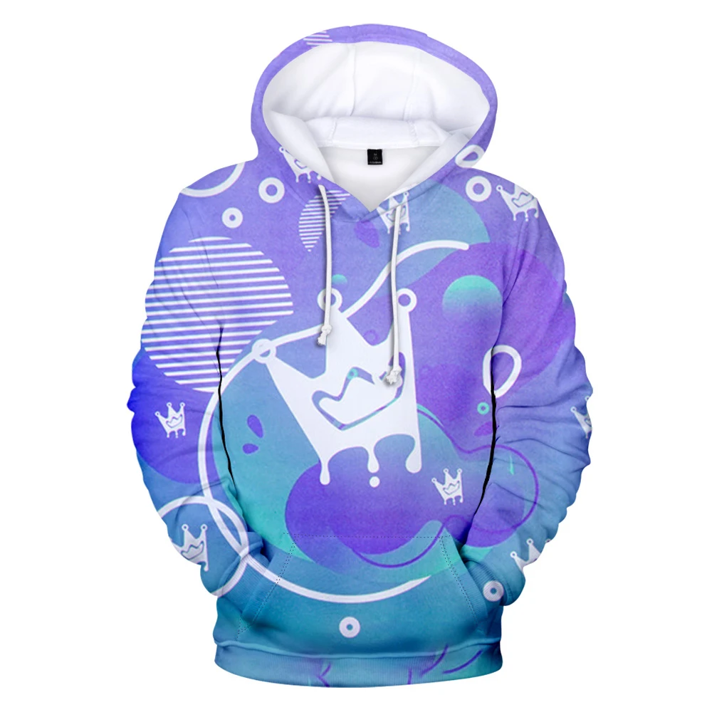 Brian naplayz Merch feste Krone Farbwechsel Hoodie Langarm Mann Frau Sweatshirt jugendliche Social Media Star 3D-Kleidung