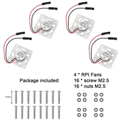 Mini Cooling Fan for Raspberry Pi Brushless 3.3V 5V DC Quiet Fan 30x30x7mm Cooler Fan for Raspberry Pi 4/Model B/3 B+/RPi 3