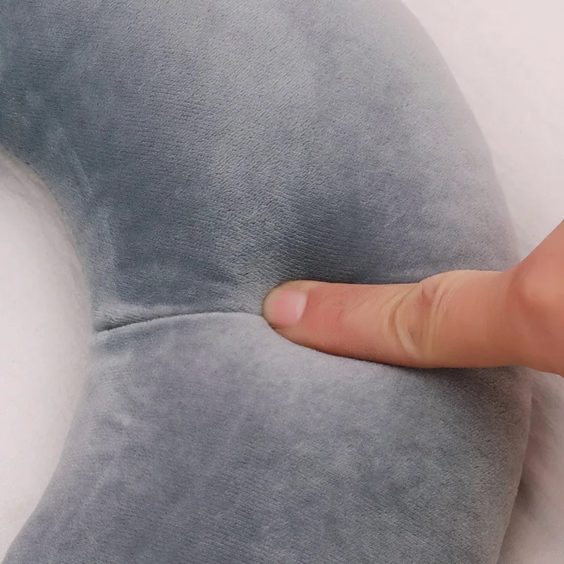Simple fashion plush U-shaped pillow driving travel neck pillow nap pillow comfortable relief fatigue