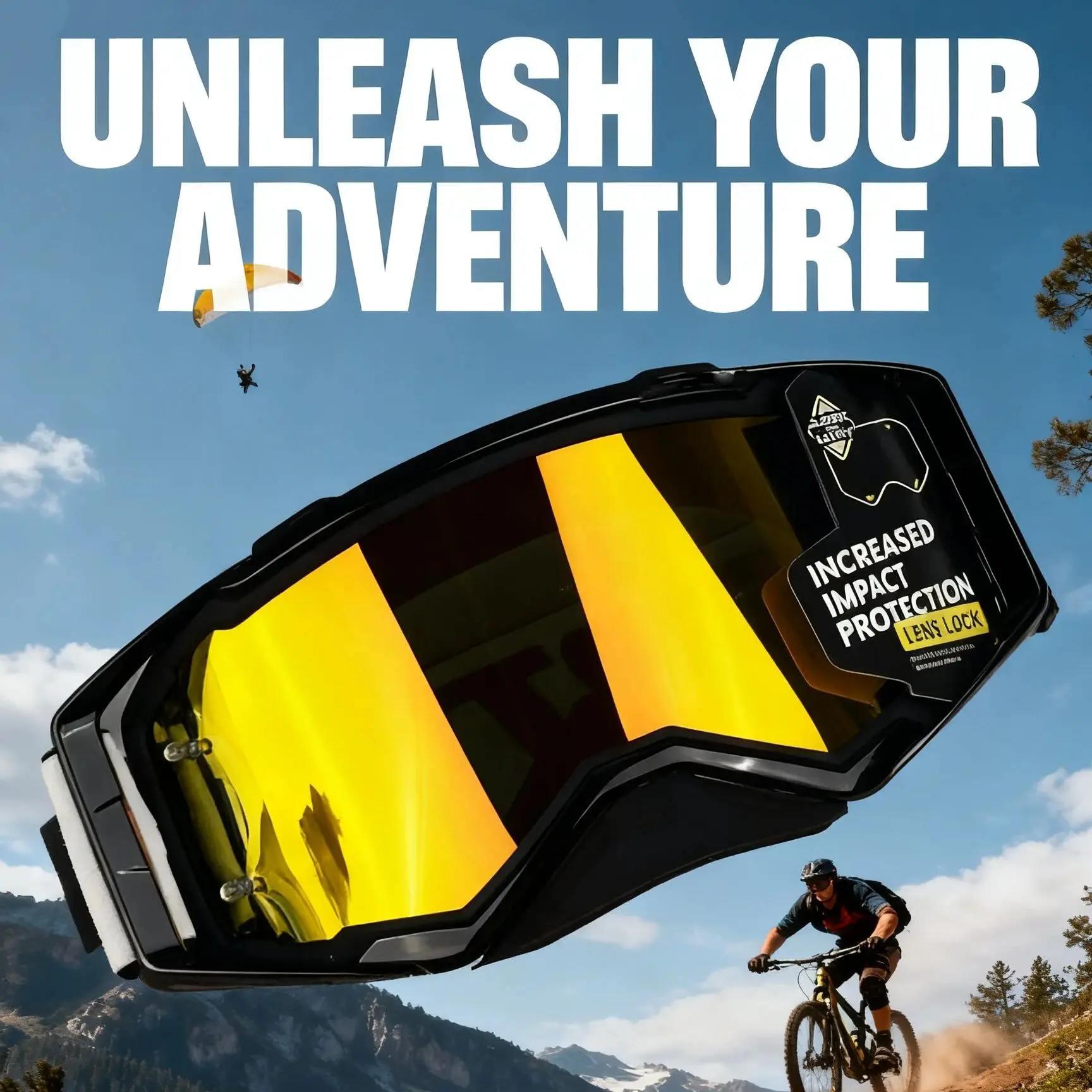 

Unisex Motocross & Snow Goggles - Windproof, Dustproof, Anti-Fog for Dirt Bike, ATV Riding & Winter Sports Protection