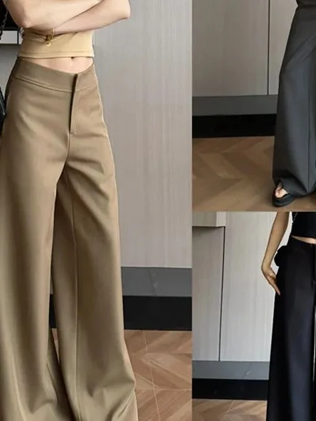

Fashionable Casual Loose Wide Leg Suit Pants Elegant Slimming Versatile Long Design Spring Summer New Style Retro High Waist ...