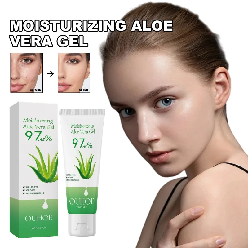 Aloe Vera Gel idratante ripara il viso Acne arrossamento idrata diluisce i pori rassoda il Gel di rimozione sbiancante per la pelle antirughe